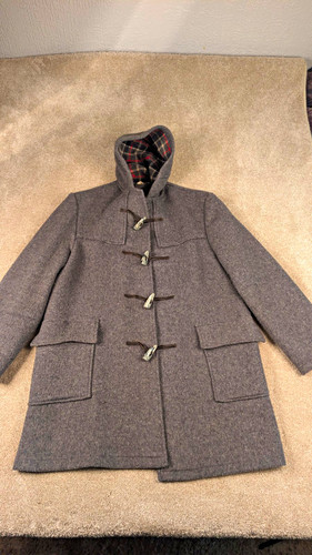 Vintage grey duffle coat mens - coat,