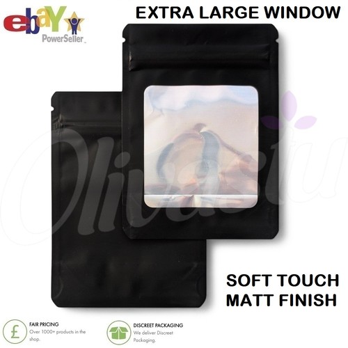 Black mylar bags baggies - black,
