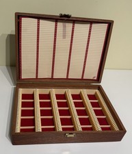 Vintage Boots Wooden Microscope Slide Storage Box 175 Slots with Index