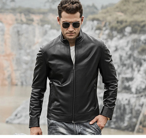 Men black biker - black, fit