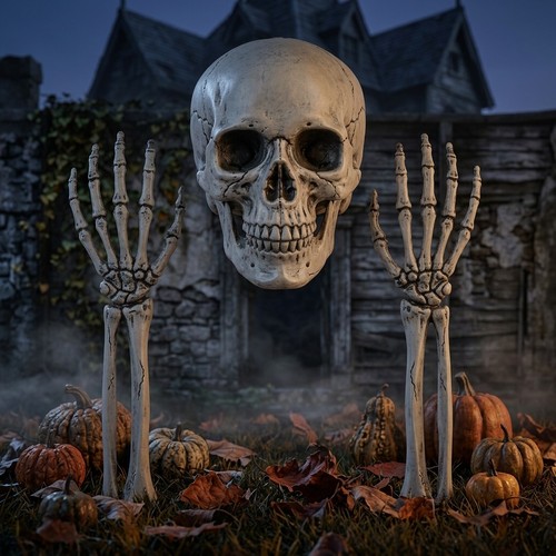 Realistic halloween skeleton - realistic,