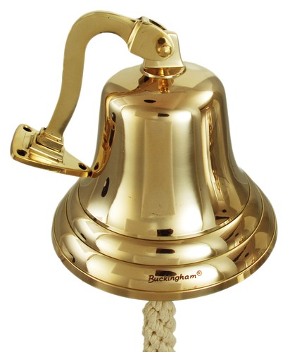 Solid brass large ship bell - solid,