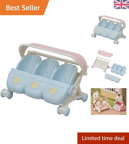 Triplets stroller dollhouse - -,