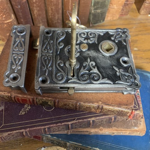 Rim lock victorian floral - lock,