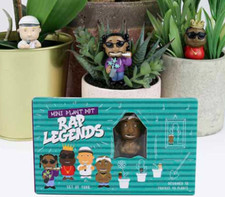 GIFT REPUBLIC Plant Pot Rap Legends Eminem Coolio Gnome Secret Santa Gift  X4