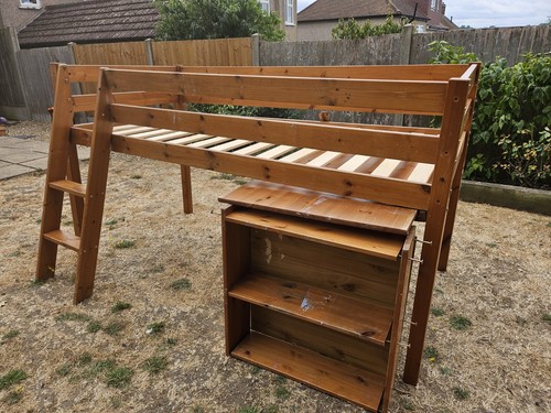 Solid wooden kid loft bed - solid, kid's