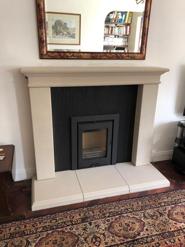 Georgian style stone fireplace - style,