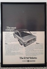 Framed original Classic Car Ad