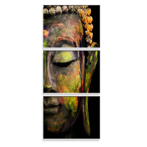 Panels large buddha head oil - 3,