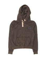 SOUL CAL Womens Oversized Zip Hoodie Sweater UK 10 Small  Grey Cotton BW03