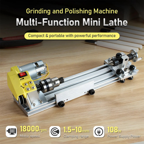 108w mini lathe variable speed - 108w,