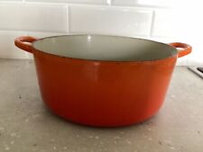 Le Creuset Volcanic Orange Round Casserole Dish, Cast Iron, 28cm, *No Lid*