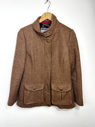 Joules tweed field coat brown - joules,