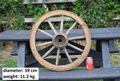 Vintage old wooden cart wagon