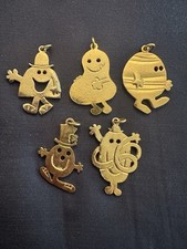 5 X Vintage Mr Men Charms