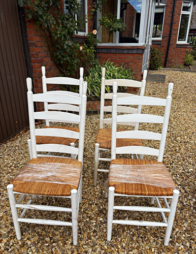 Set white painted wooden - 4,