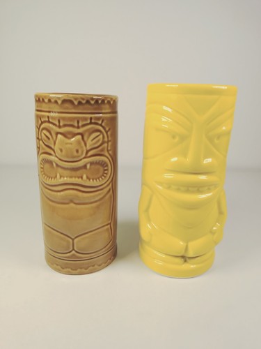 Tiki ceramic cocktail mugs - tiki,