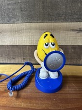 Vintage Yellow Peanut M&M Brand Mega Phone Landline Telephone Untested