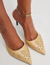 FREE PEOPLE x Jeffrey Campbell Skylar Studded Heels Yellow UK7½ EU41 US10 RP$178