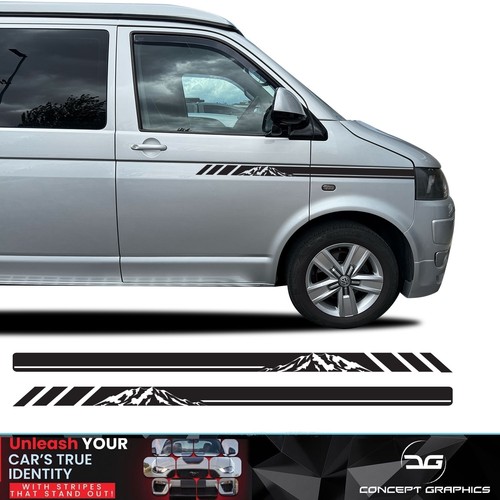 Mountains side stripes decal - mountains,