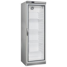 BRAND NEW TEFCOLD STAINLESS STEEL GLASS DOOR DRINKS DISPLAY FRIDGE NEXT DAY