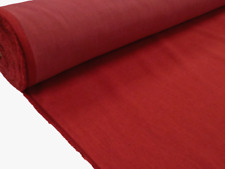 LAURA ASHLEY ARLETTE CRANBERRY Plain Linen Blend Woven Upholstery Fabric