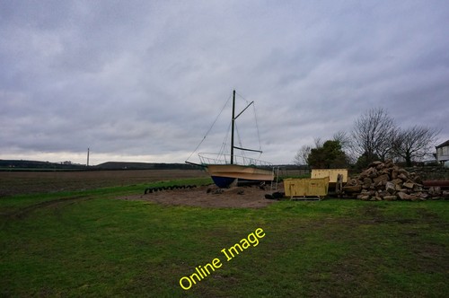 Photo 6x4 land - yacht, at
