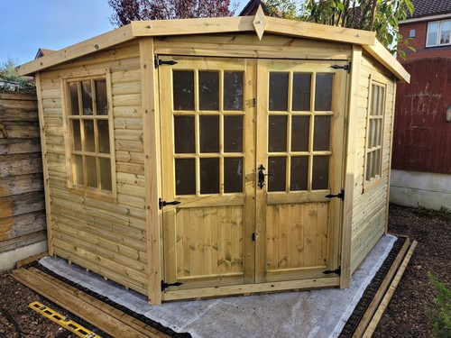 8x8 corner house summerhouse - 8x8,