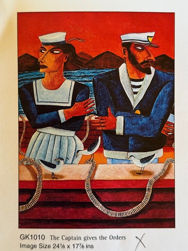 The captain gives - gives, orders