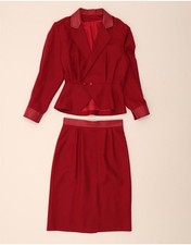 MICHEL AMBERS Womens 2 Piece Skirt Set UK 12 Medium W28  Red CN03