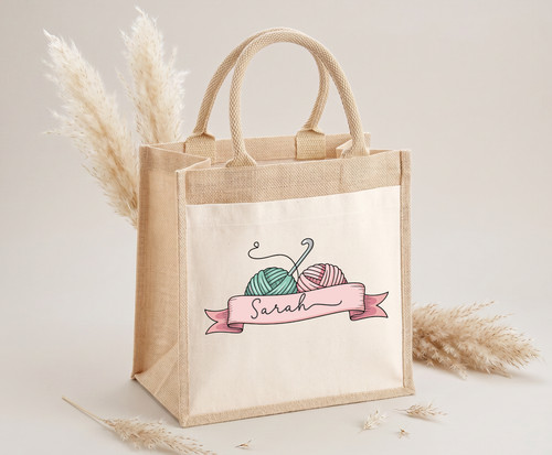 Personalised jute bag - tote,