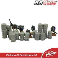 20 x Oil Drums Barrels For Tabletop Wargaming 28mm Scale Scatter Scenery Terrain