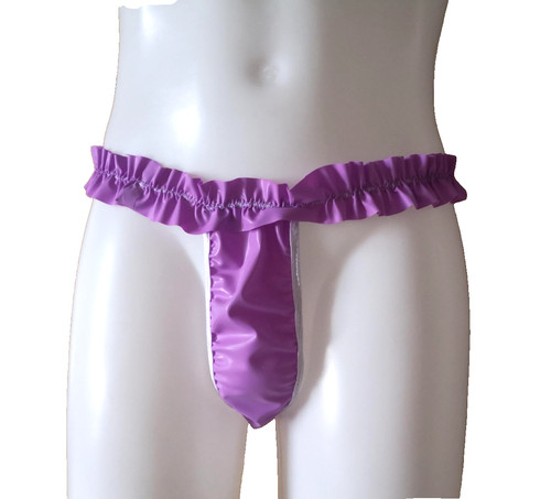 Frilly latex panties rubber - frilly,