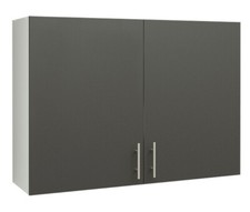 JD Greta Kitchen Wall Unit 1000mm Storage Cabinet Cupboard – Dark Grey Matt