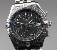 [Exc+5] Breitling Chronomat A13050.1 Black Dial Automatic 39mm Men's Watch JAPAN
