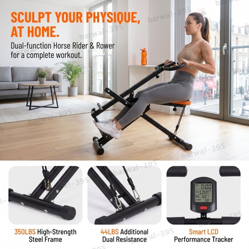 Squat and rowing machine - and,