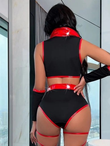 Red pvc party wear - red, fancy