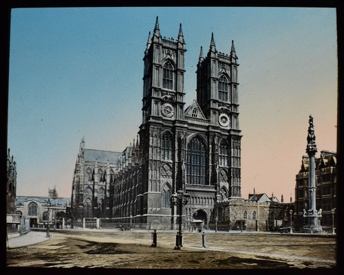 Antique magic lantern slide - magic,