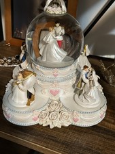 Vintage 1948 Disney Princess Snow Globe Wedding Cake,Great Condition Music Works