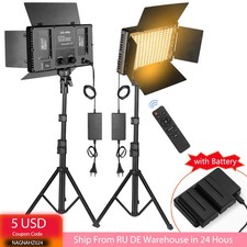 Dimmable LED Video Light Panel Photo Studio Lamp Photography Lighting Tripod