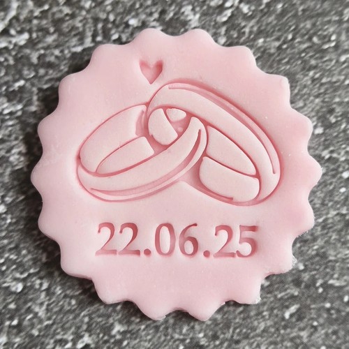 Wedding rings with - wedding, date