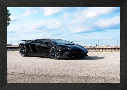 Sleek black lamborghini - sleek,
