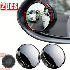 2Pcs Rear View Mirror Blind Spot Mirrors Round Glass Convex 360° Side for Car