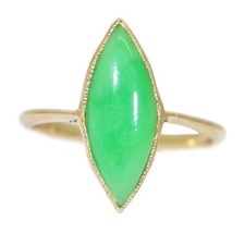 Art Deco Marquise Jade 18ct