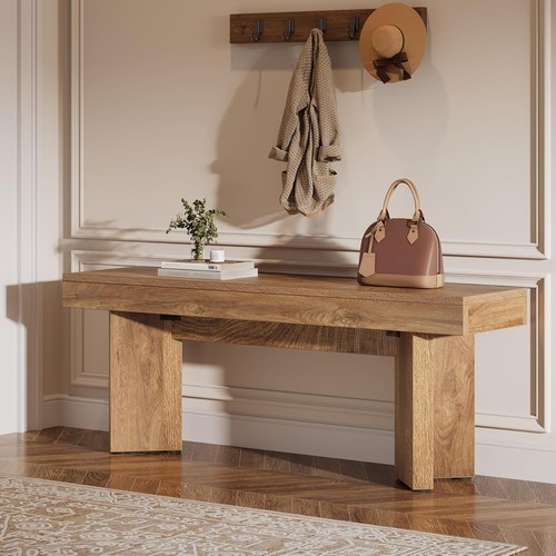 Wooden entryway bench - wooden,