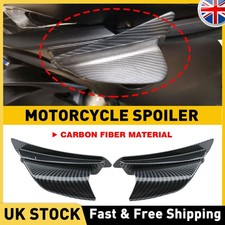2X Motorcycle Winglet Aerodynamic Wing Side Fairing Spoiler Carbon Fiber Color