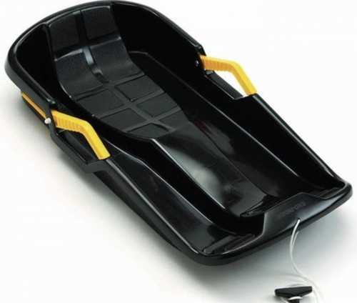 Black toboggan with steering - toboggan,