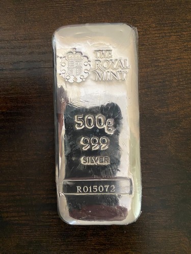 500g silver bullion bar - silver,