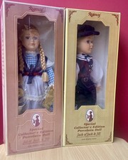 Regency Fine Arts Jack and Jill Porcelain Doll Set Collector's Edition. Boxed.