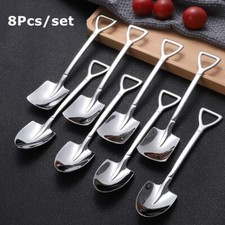 8Pcs Retro Coffee Ice Cream Spoon Stainless Steel Shovel Spoon Kitchen Gadgets